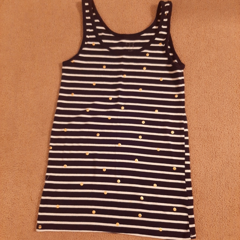 Navy and white stripe tank